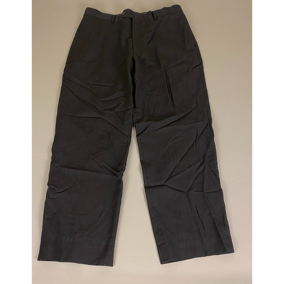 Pronto Uomo Wool Dress Pants Men's‎ Size 36x29 Dark Gray Flat Front EUC - Picture 1 of 13